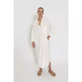 Capri Shirt Dress - White | Shop Now