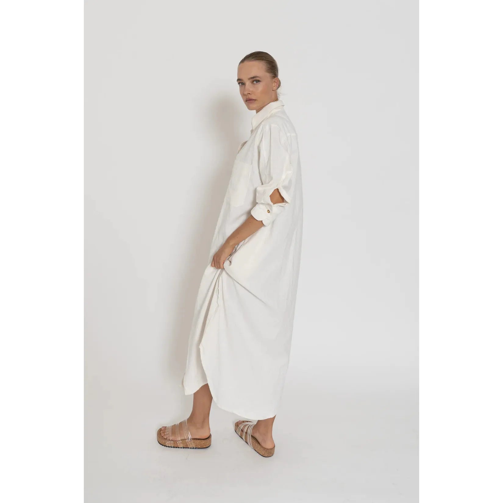 Capri Shirt Dress - White | Shop Now