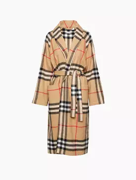 Cashmere Robe: Giant Check