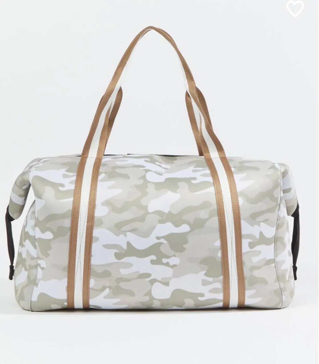 Cassie Weekender Champagne Camo Gold Straps