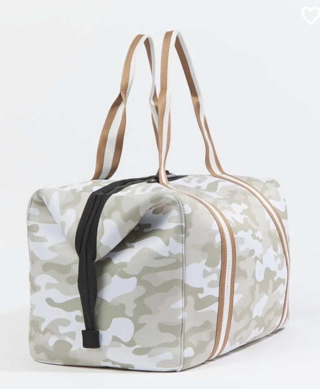 Cassie Weekender Champagne Camo Gold Straps