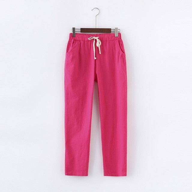 Casual Cotton Linen Harem Pants