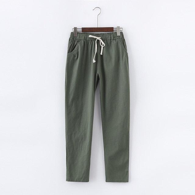 Casual Cotton Linen Harem Pants