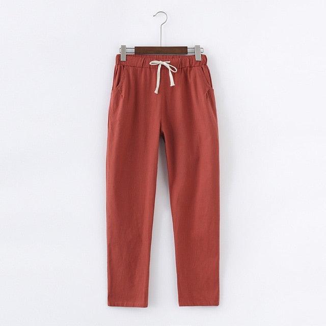 Casual Cotton Linen Harem Pants