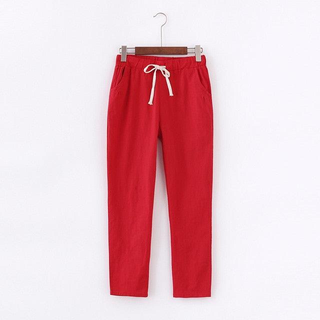 Casual Cotton Linen Harem Pants