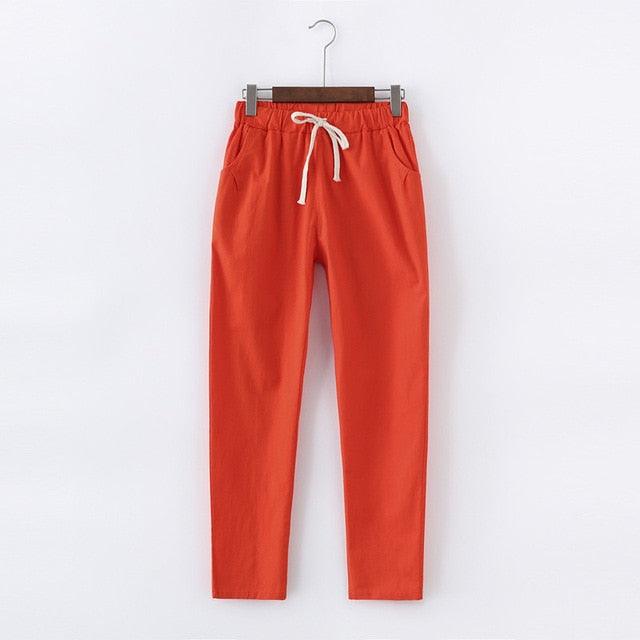 Casual Cotton Linen Harem Pants