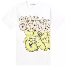 CDG Shirt by KAWS White/Yellow T-shirt