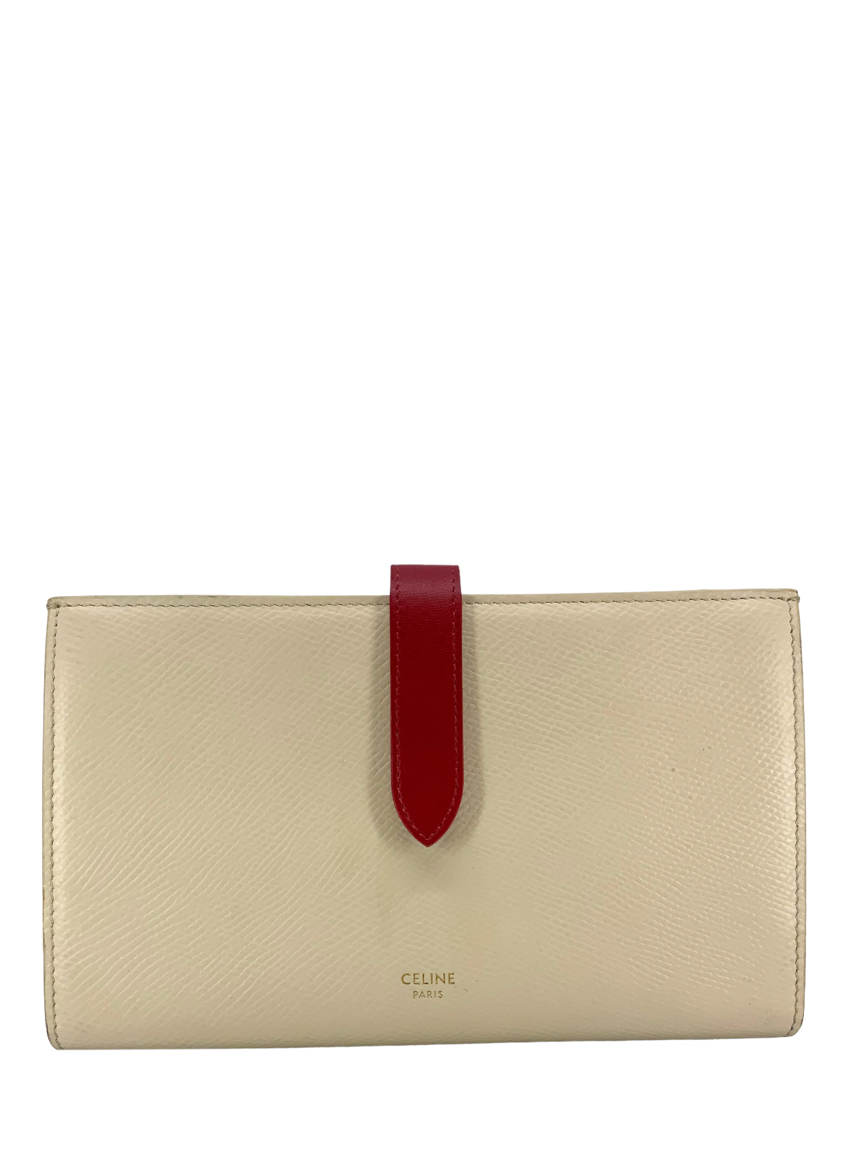 Celine Large Strap Wallet - Bicolor Grained Calfskin