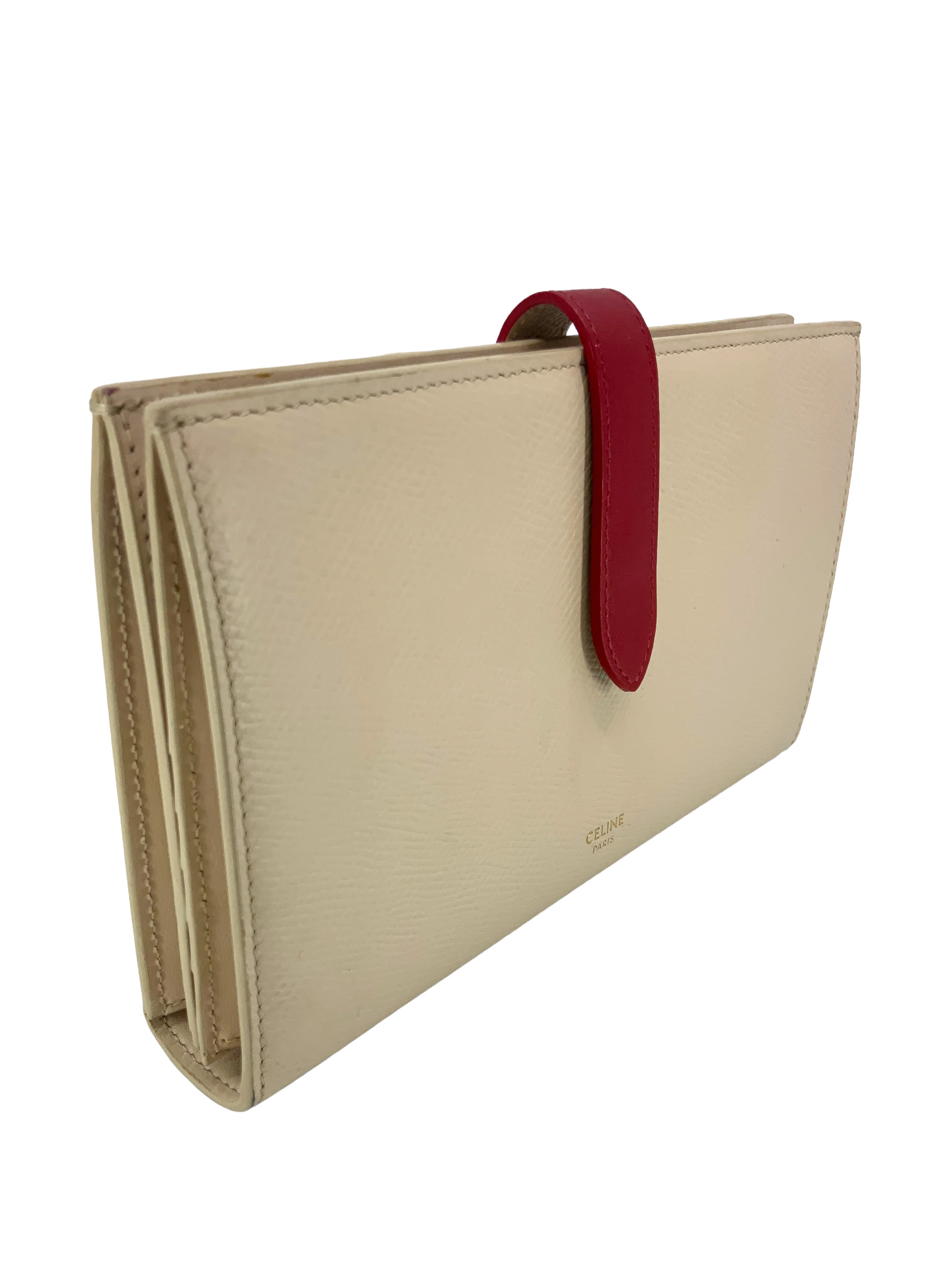 Celine Large Strap Wallet - Bicolor Grained Calfskin