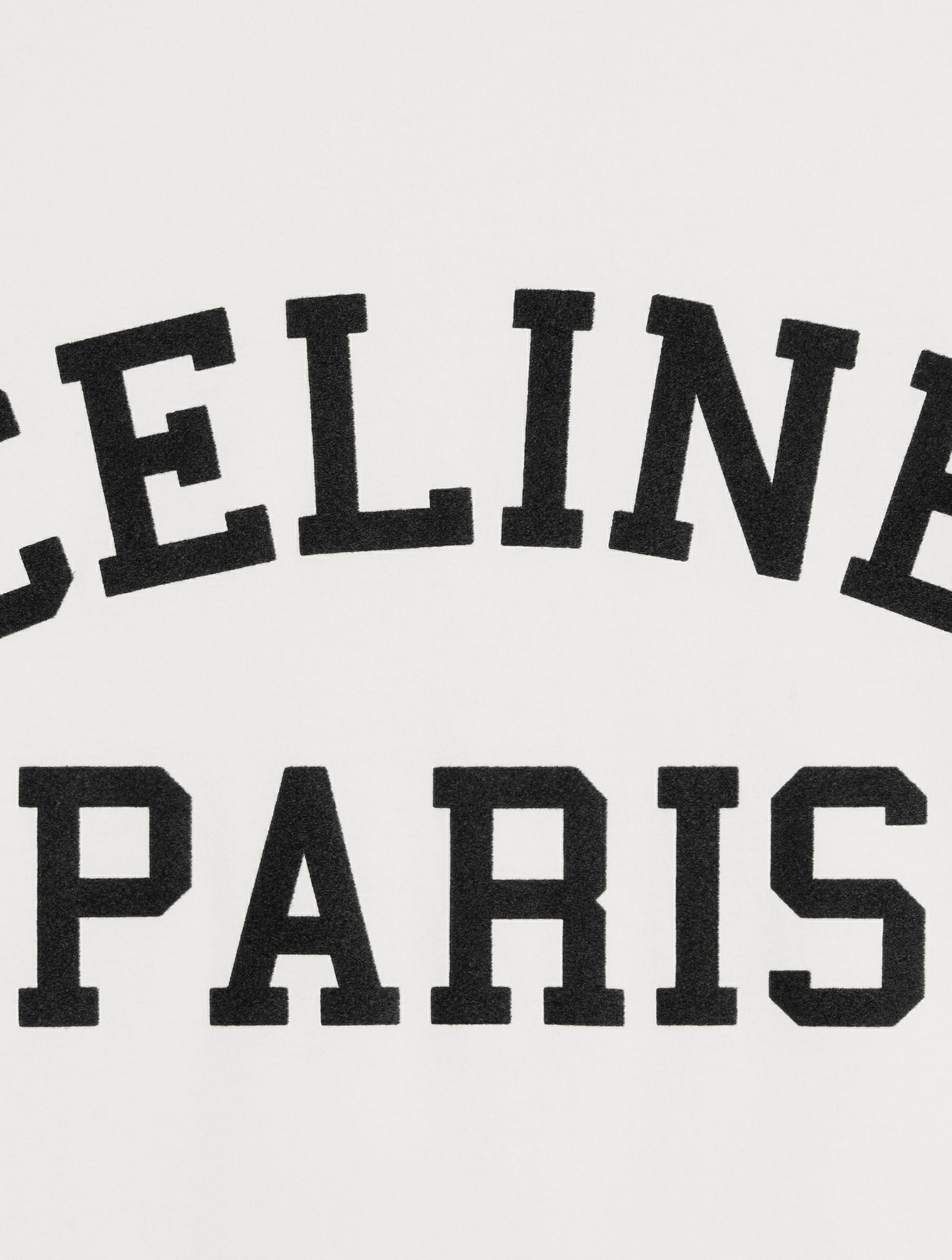 Celine Paris T-Shirt - Cotton Jersey - Off-White/Navy Blue/Black - Loose Fit