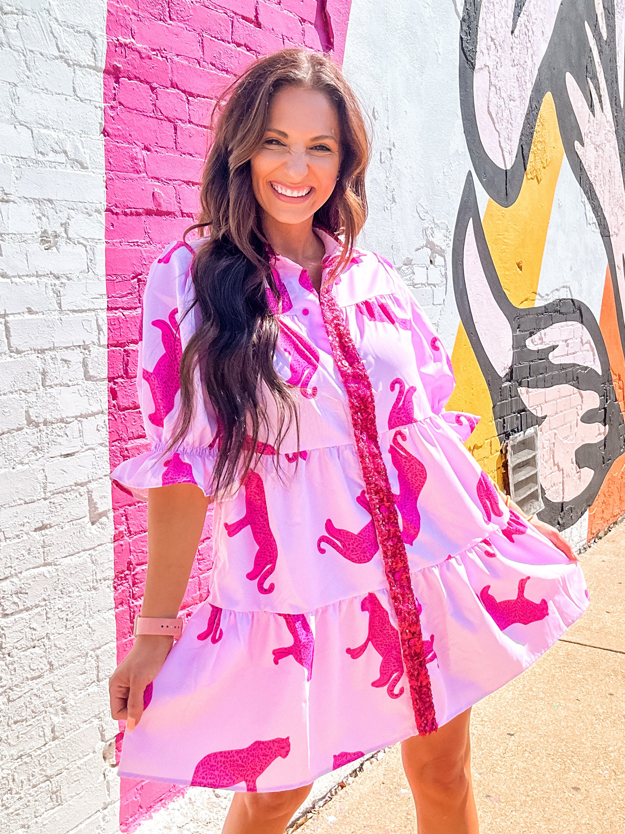 Cheetah Print Shirt Dress