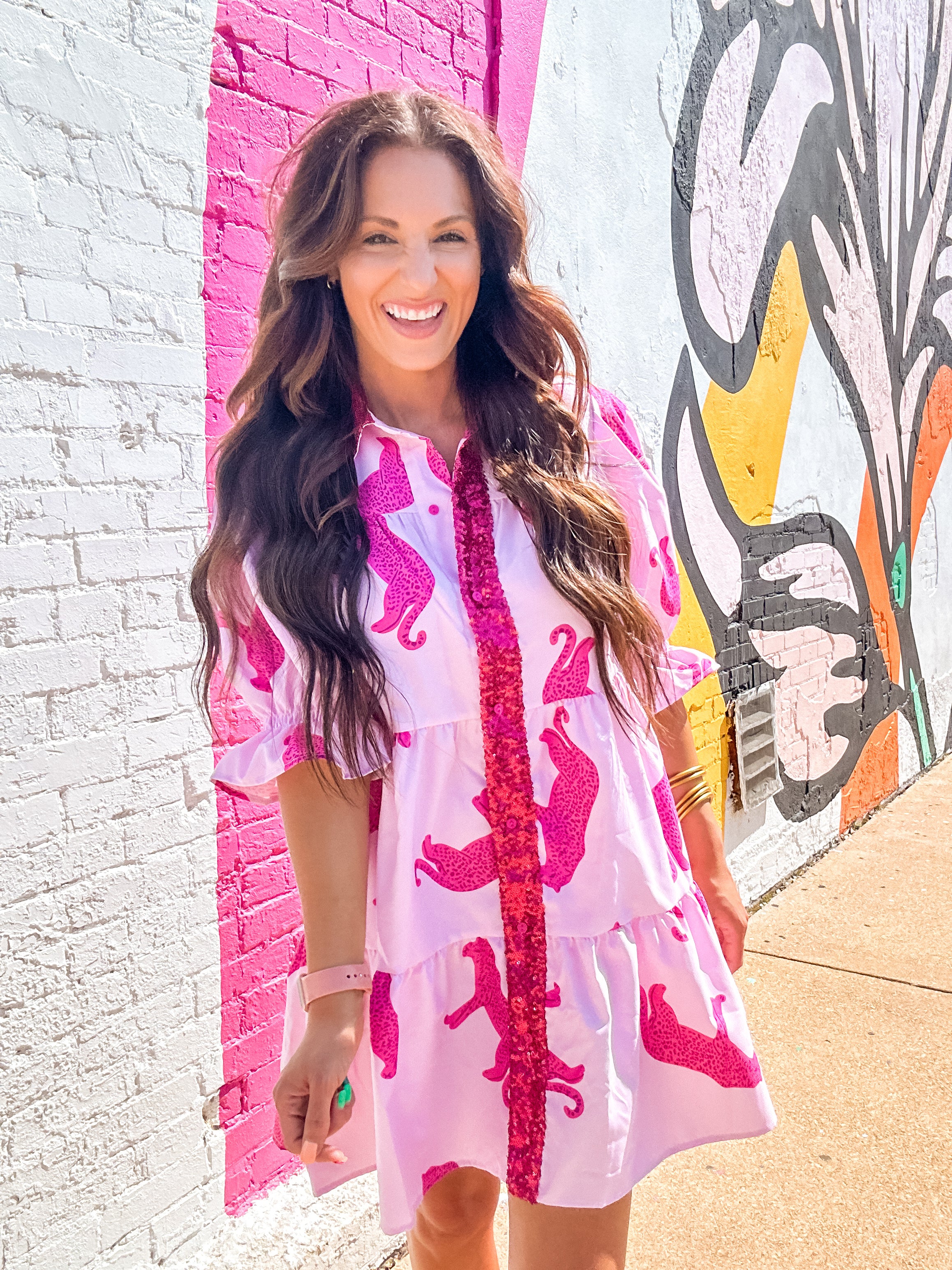 Cheetah Print Shirt Dress