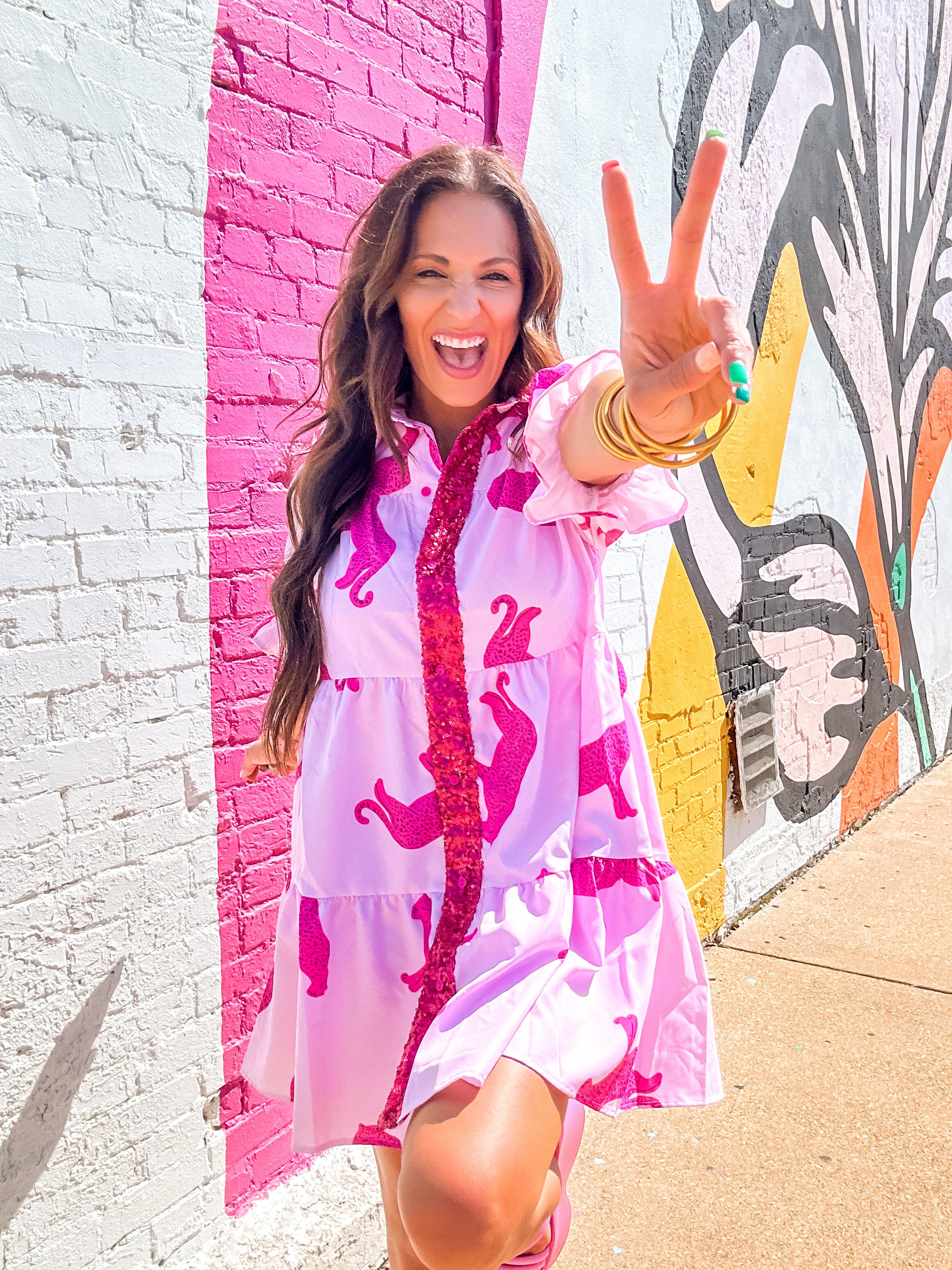 Cheetah Print Shirt Dress