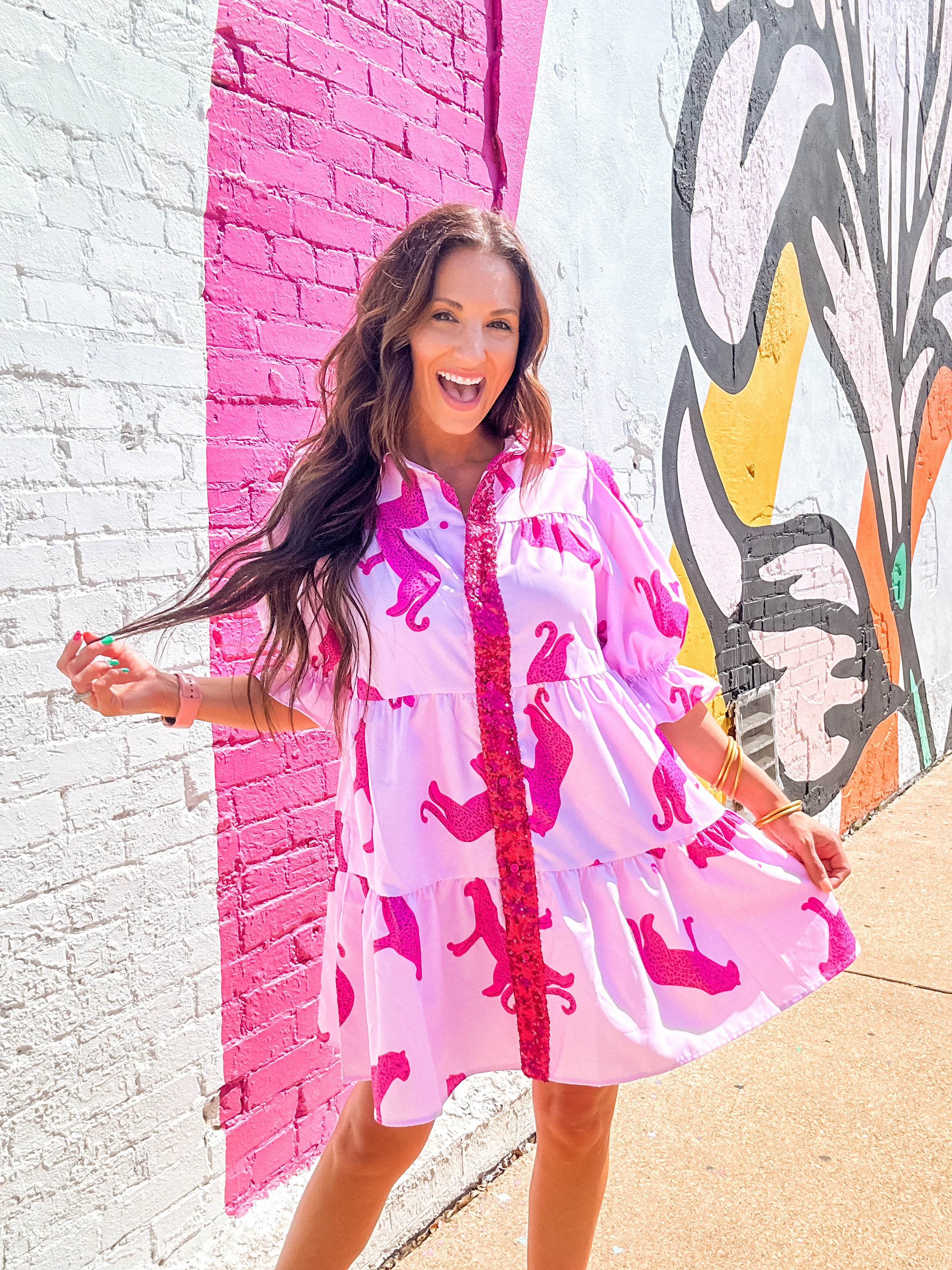 Cheetah Print Shirt Dress