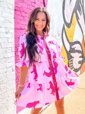 Cheetah Print Shirt Dress