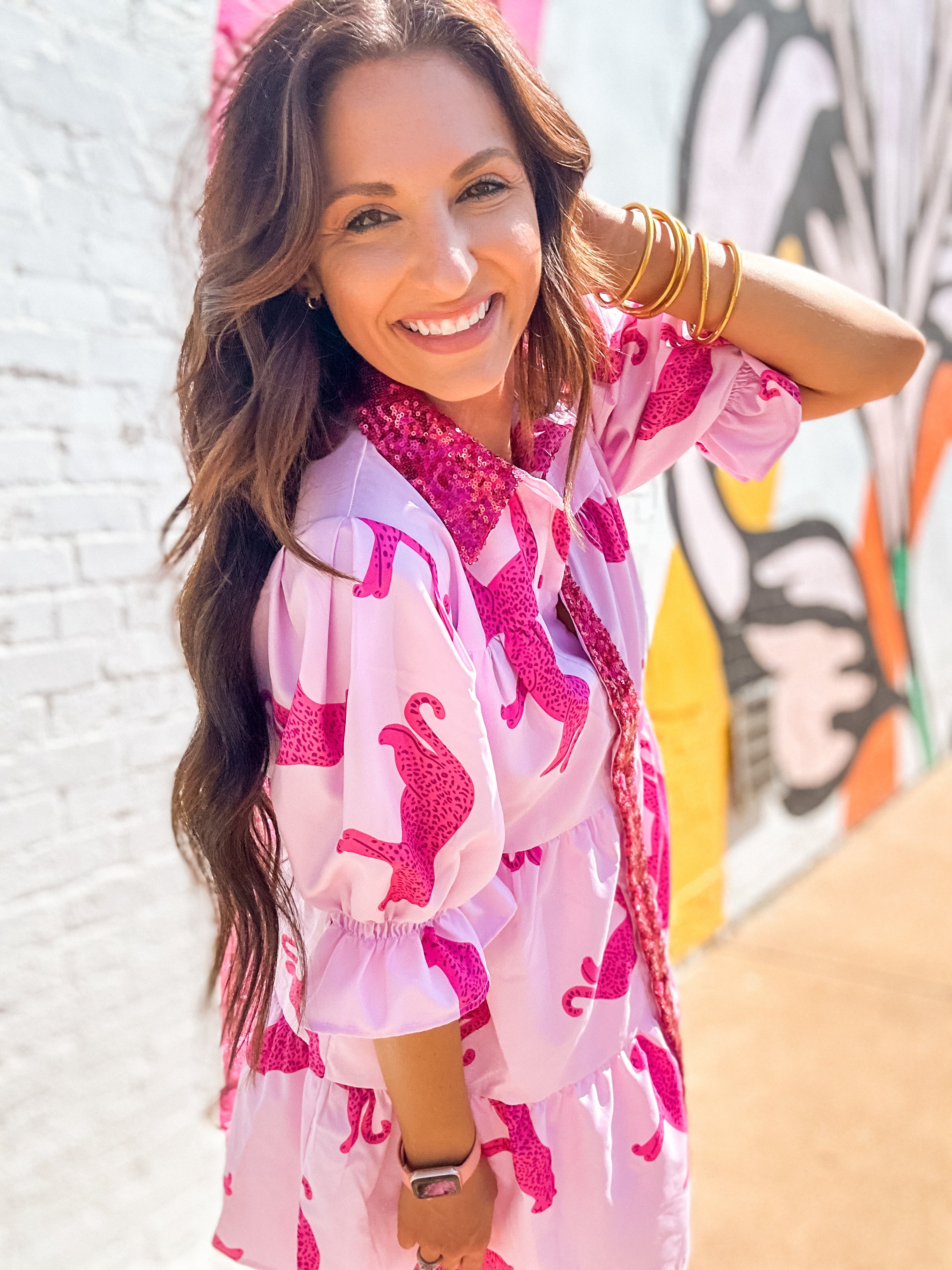 Cheetah Print Shirt Dress