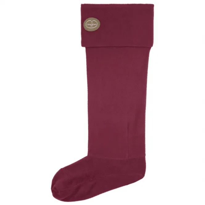 Cherry Le Chameau Fleece Welly Boot Liners