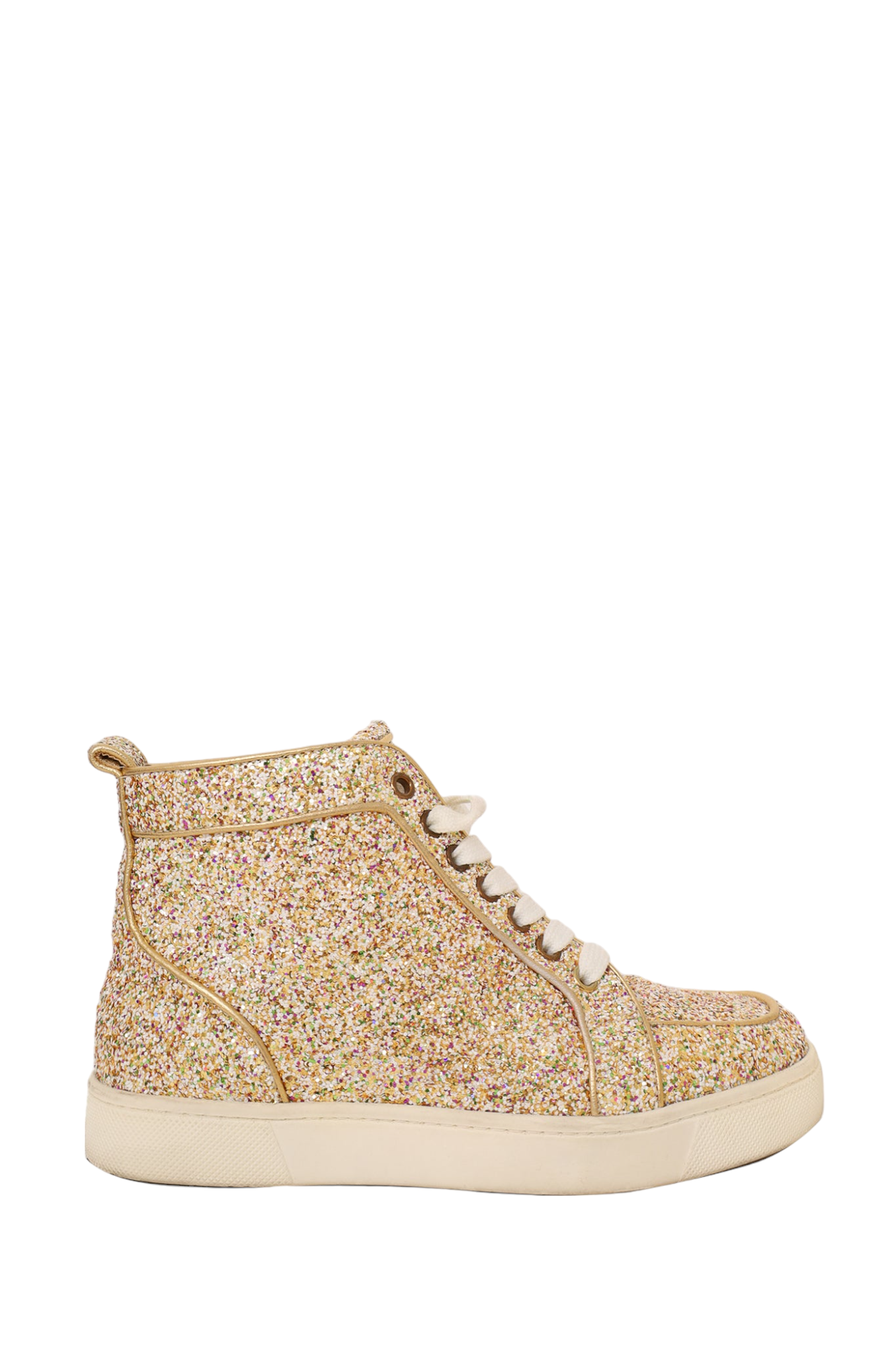 Christian Louboutin Gold High Top Sneakers 35