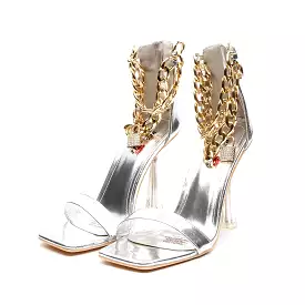 Classy Clear Heel Sandals