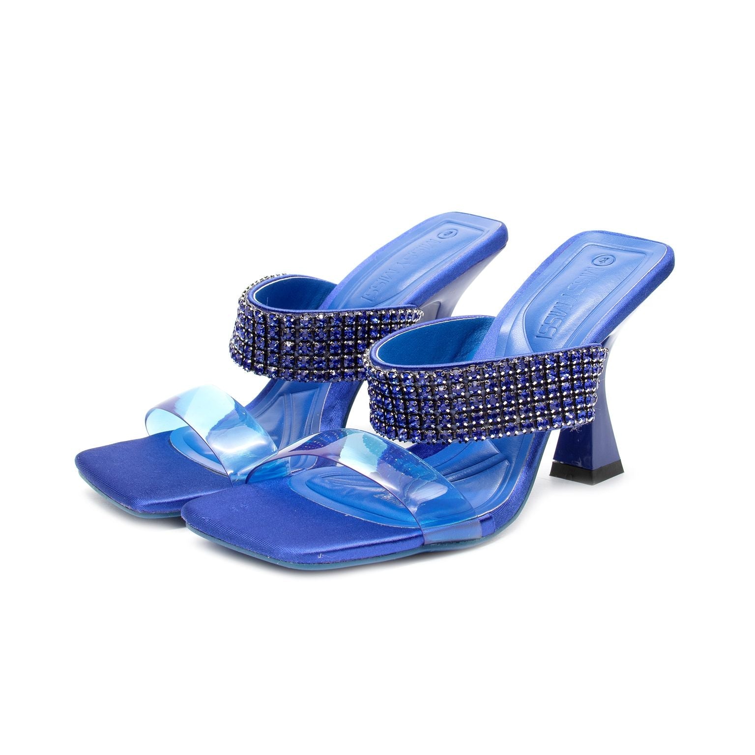 Classy Rhinestone Low Heel Sandals