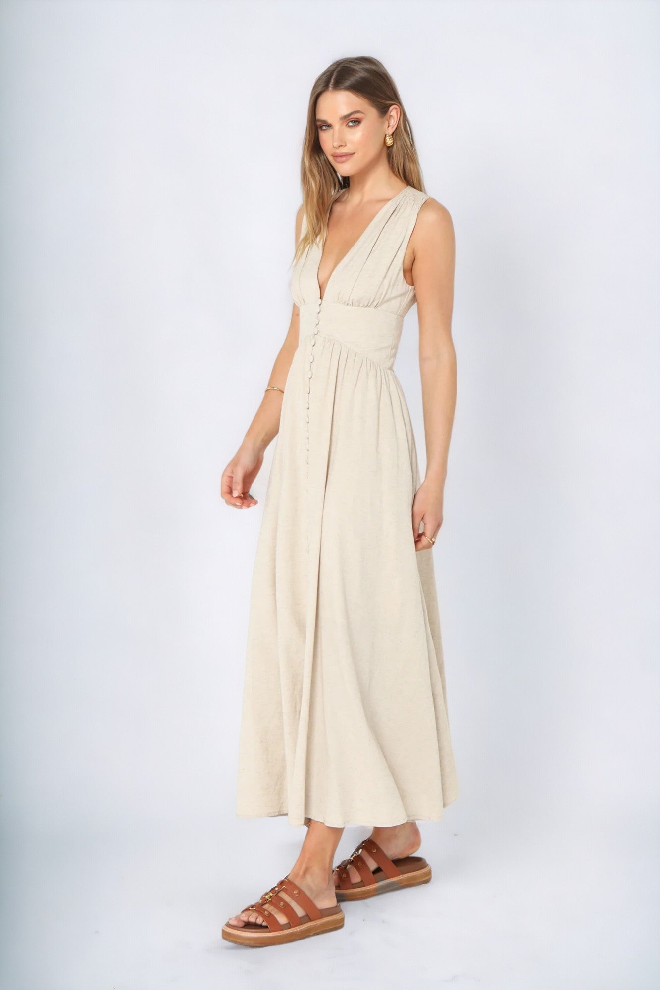 Cleo Maxi Dress - Stone