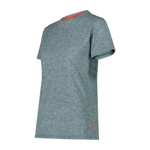 CMP women's trekking T-shirt in light melange attire.