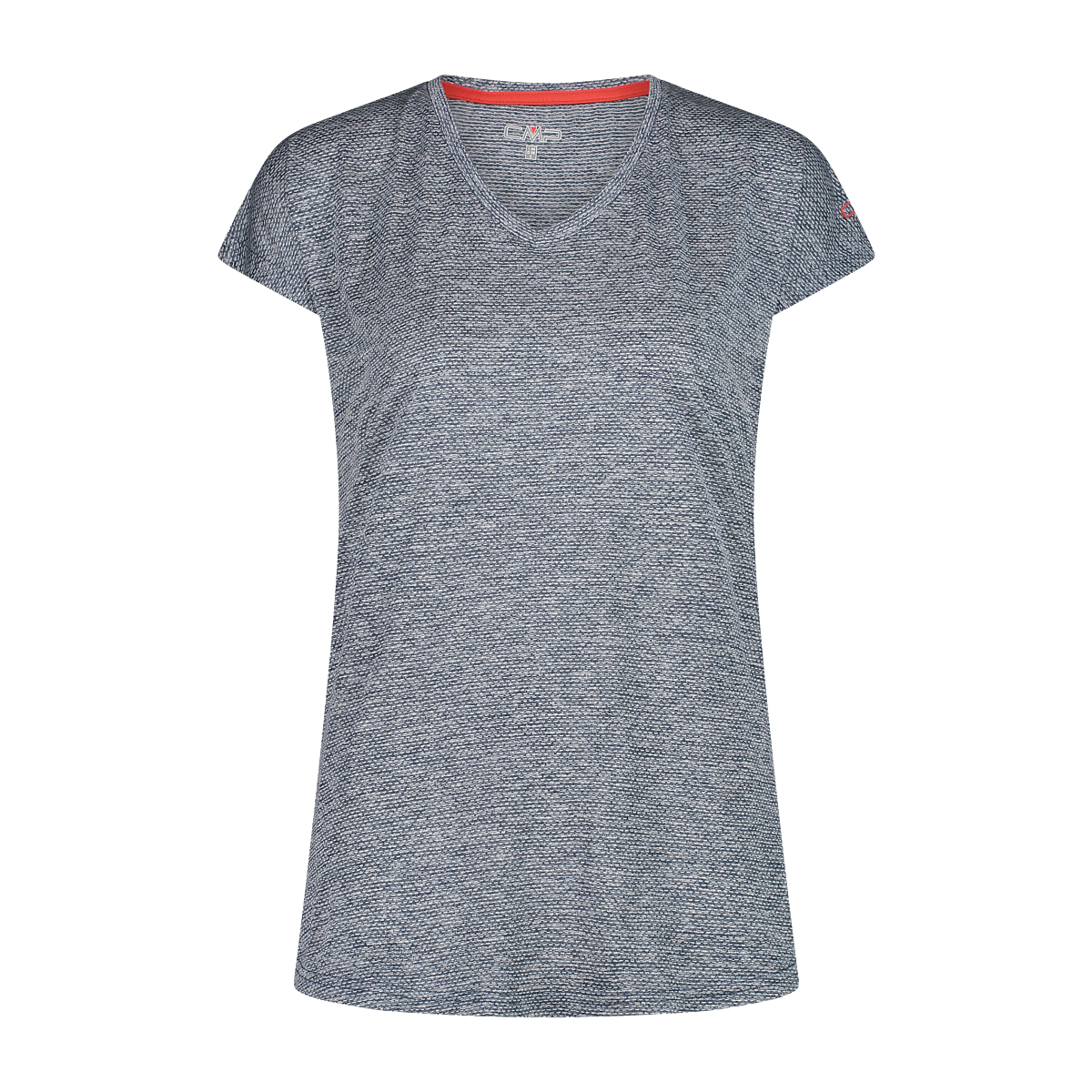 CMP Women's Trekking T-shirt - Light V-Neck Melange Design