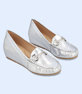 Comfort Moccasins for Women in Silver - BW8305