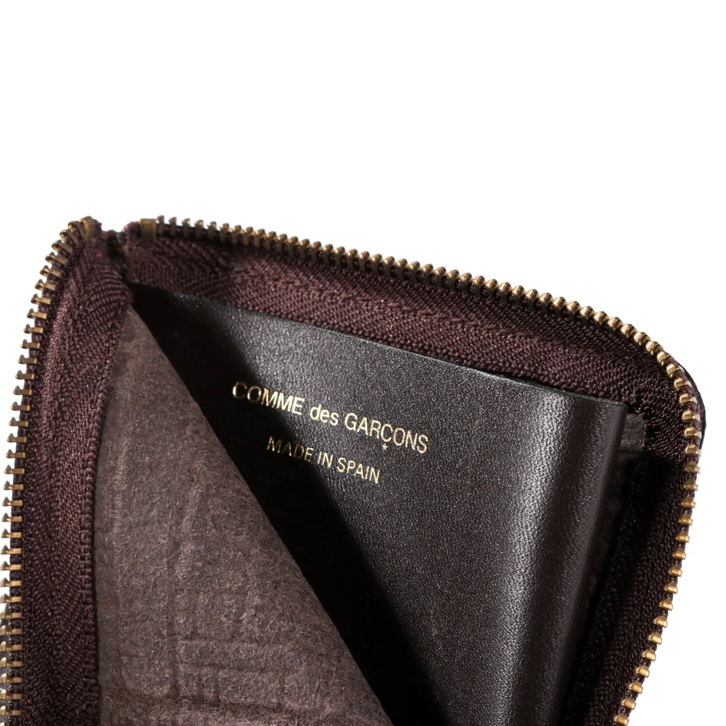 Comme des Garcons SA3100 Brown Zip Wallet