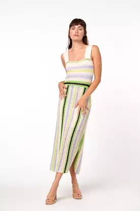 Crochet Striped Maxi Dress