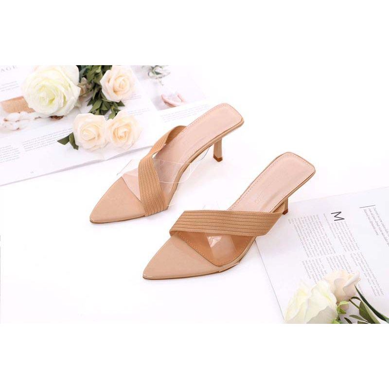 Cross Strap Stiletto Sandals