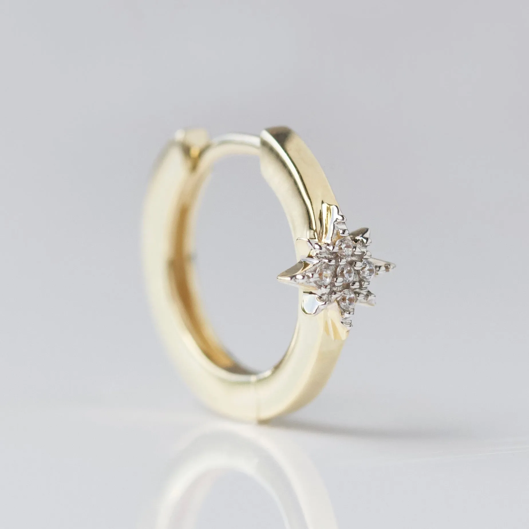 CZ Star Hoop earrings for a stylish look