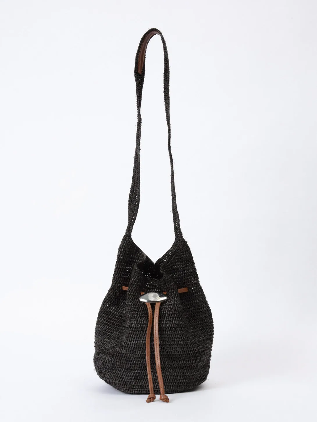 Daily Black Straw Bag