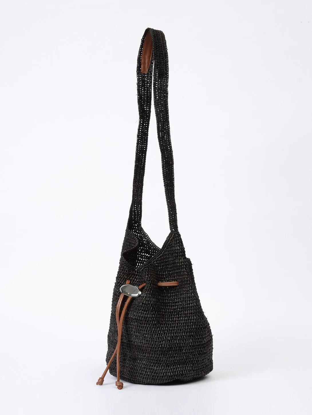 Daily Black Straw Bag