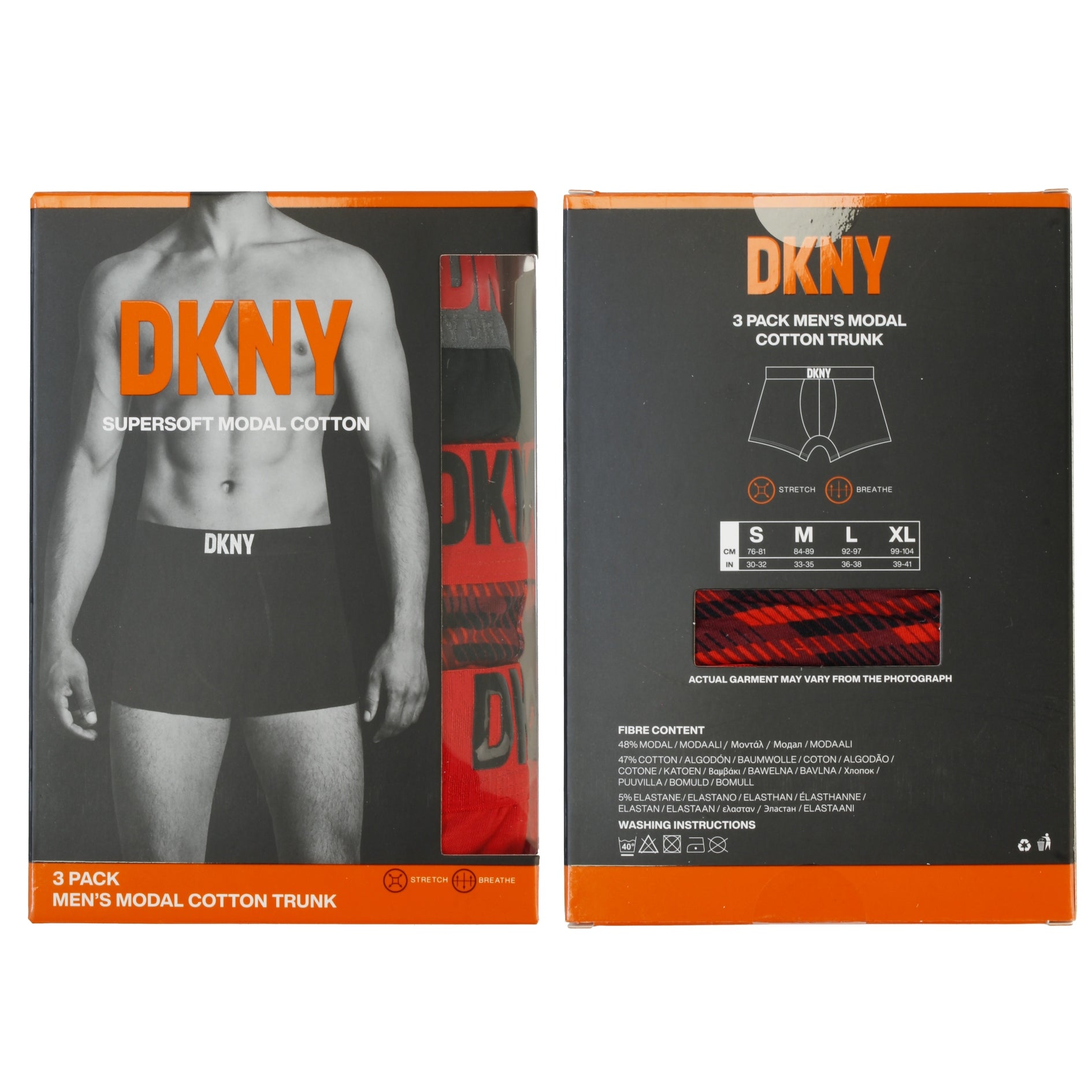 DKNY Premium Supersoft Modal Cotton Boxer Trunks (3-Pack)