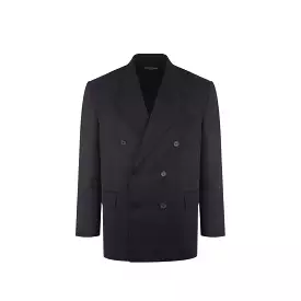 Double-breasted Balenciaga blazer.