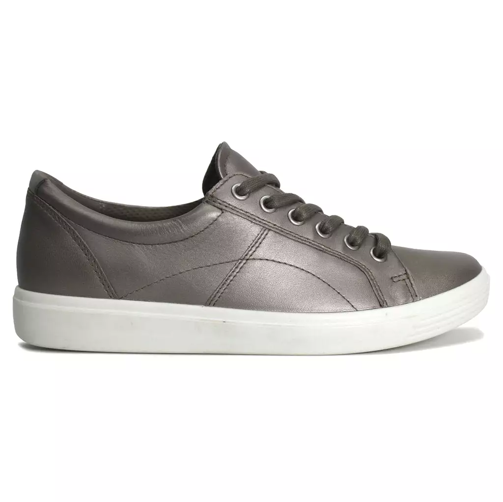 Ecco Soft Classic Women's Trainers - Stone Metallic Warm Grey (UK Size 6.5-7)