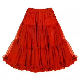 Elevated Volume Red Net Retro 50s Petticoat Skirt