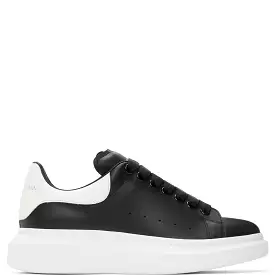 ES E Sneakers Leather Tab Black White