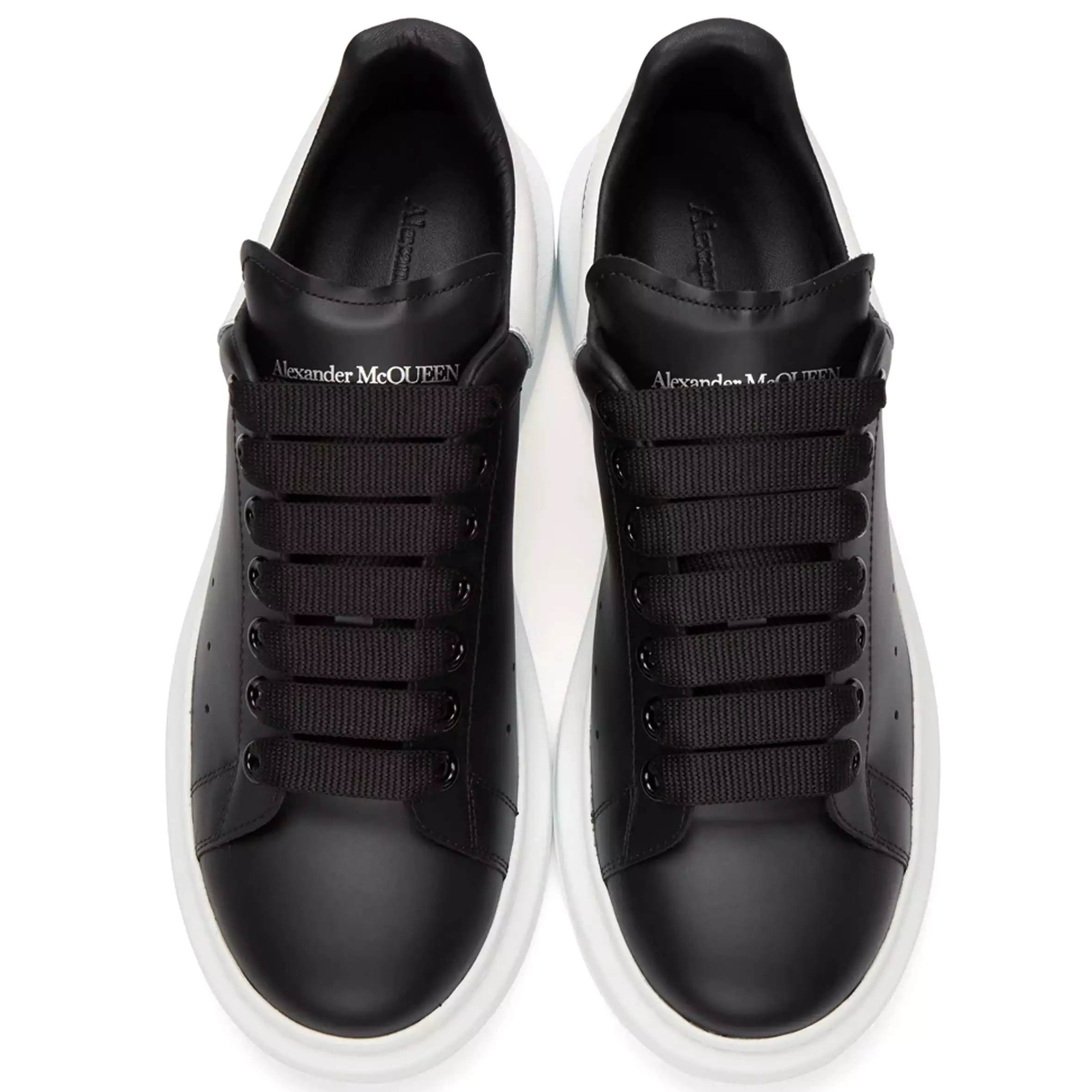 ES E Sneakers Leather Tab Black White