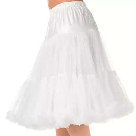 Extra-long white net vintage petticoat skirt rockabilly 50s