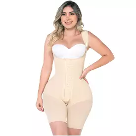 Fajas MYD 0489 - Colombian Post Surgery Shapewear Bodysuit for Hourglass Body Types - Mid Thigh