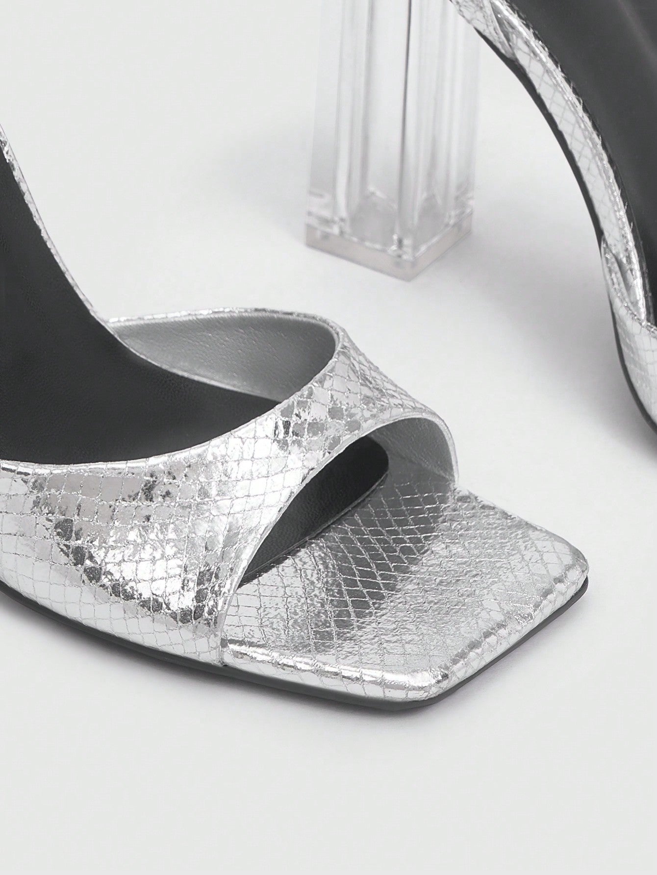 Fashionable Clear Heel & Silver High-Heel Sandals - Spring and Summer