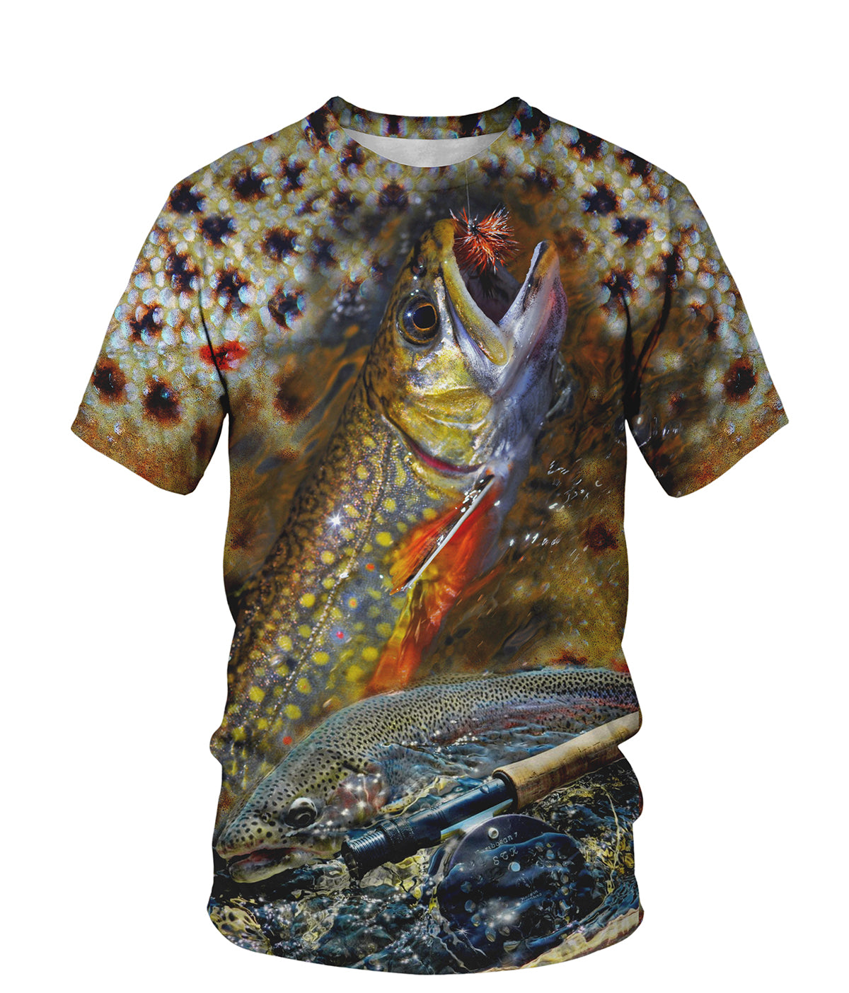 fishing trout, fly fishing, fishing t-shirt, trout passion, trout skin - VEPETR004