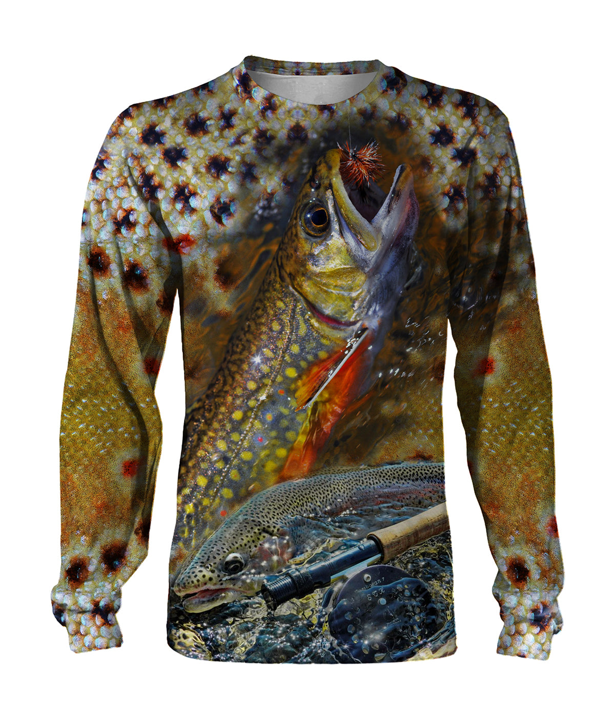 fishing trout, fly fishing, fishing t-shirt, trout passion, trout skin - VEPETR004