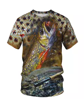 fishing trout, fly fishing, fishing t-shirt, trout passion, trout skin - VEPETR004