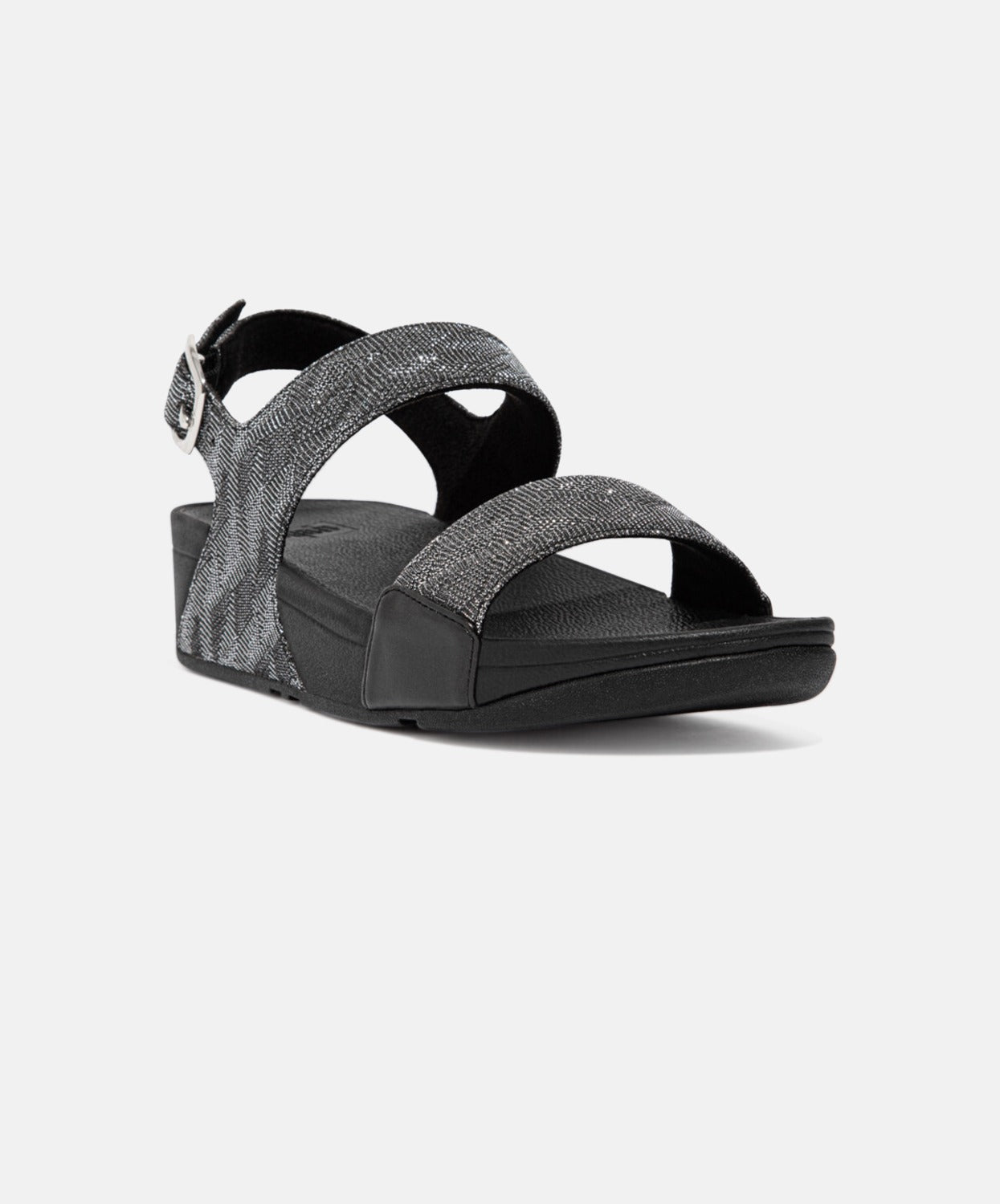 FitFlop Black Glitz Back-Strap Sandals