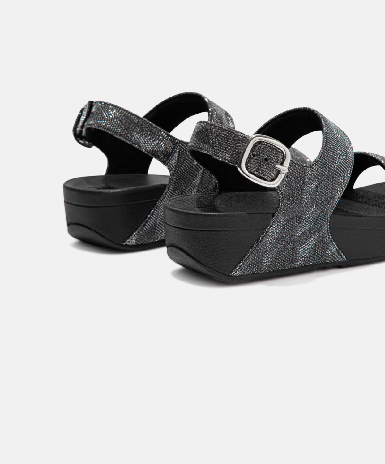 FitFlop Black Glitz Back-Strap Sandals