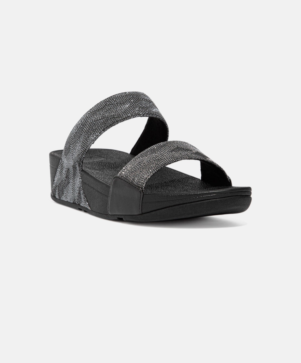 FitFlop Black Glitz Slides