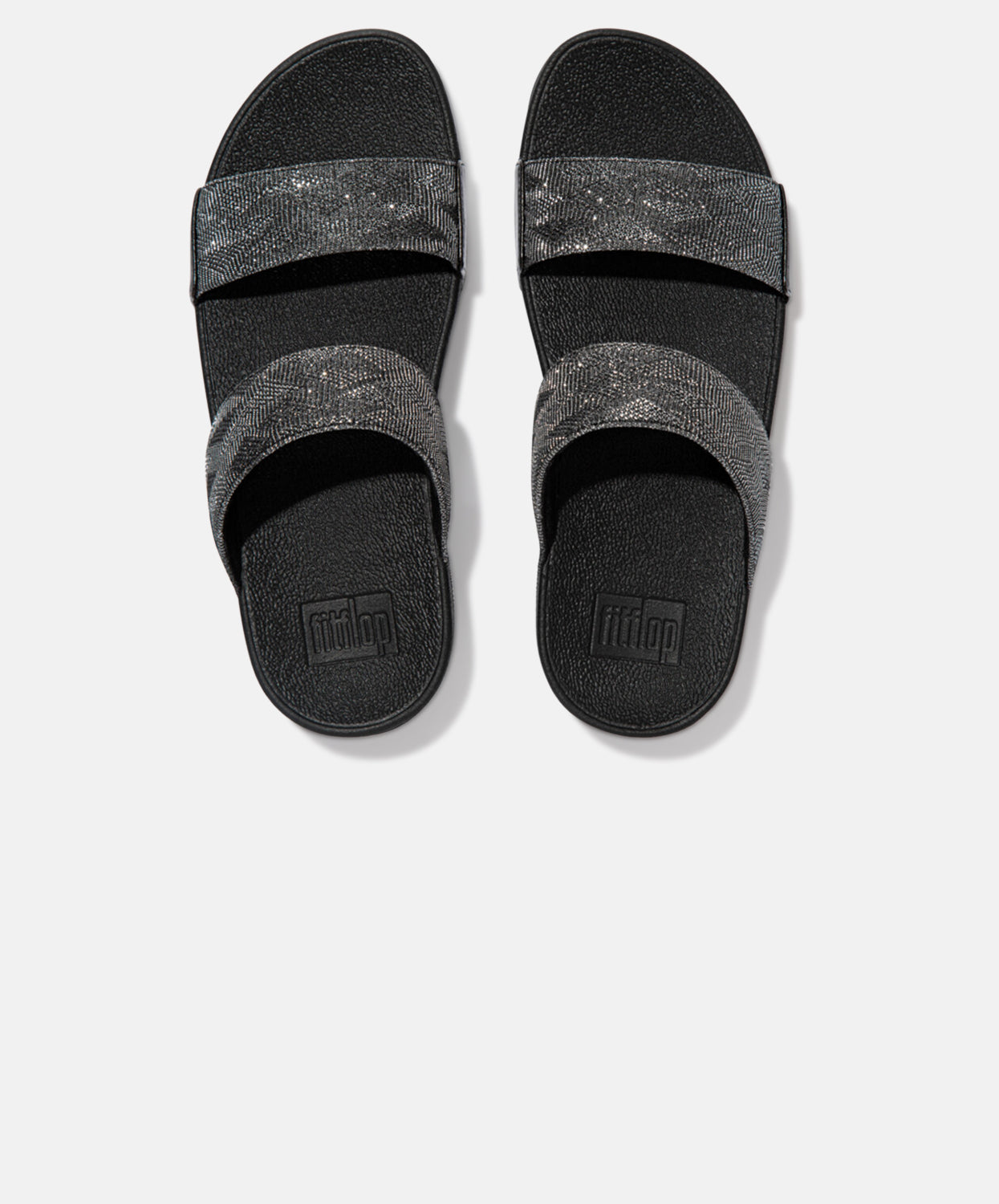 FitFlop Black Glitz Slides